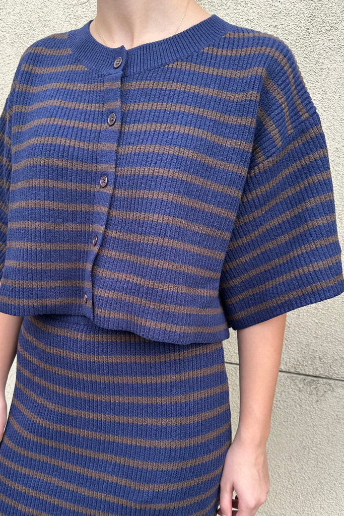 VERNO STRIPPED SWEATER - Violet Muse Boutique