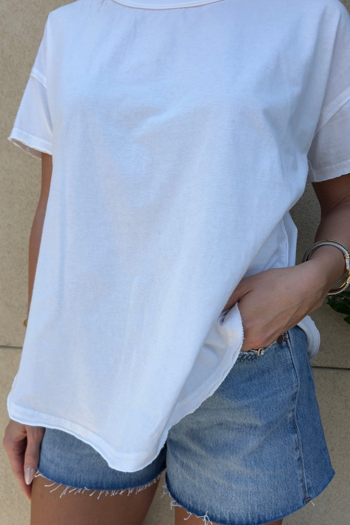 VIONE RAW EDGE TOP - Violet Muse Boutique