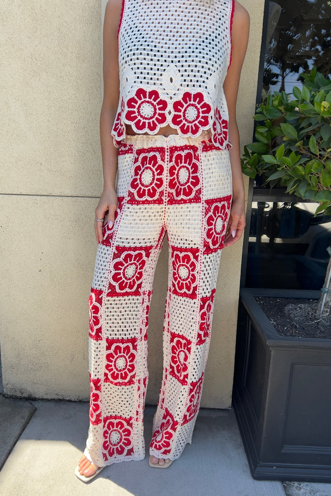 VIONNE CROCHET PANTS - Violet Muse Boutique