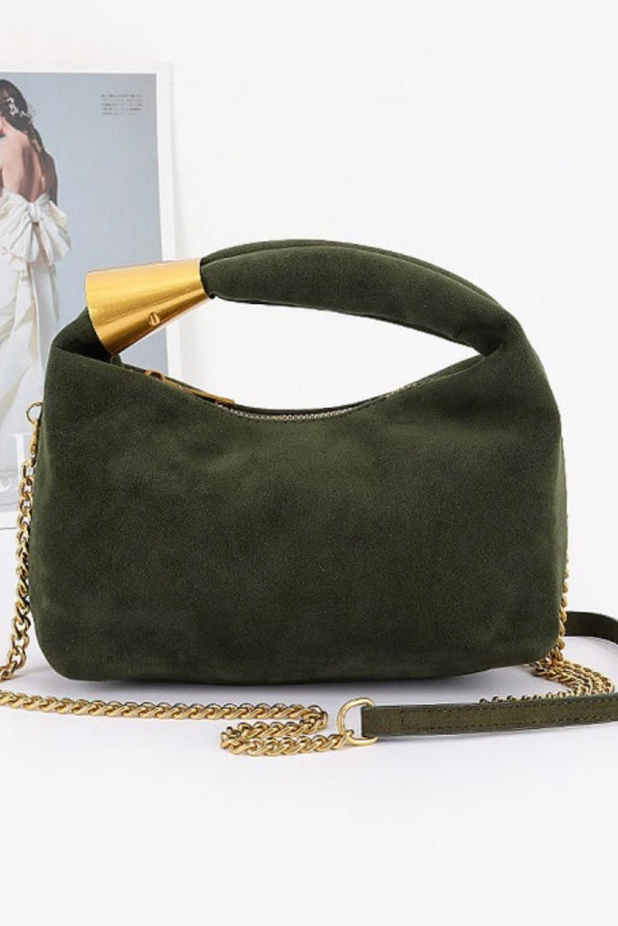 VIVE OLIVE SUEDE BAG - Violet Muse Boutique