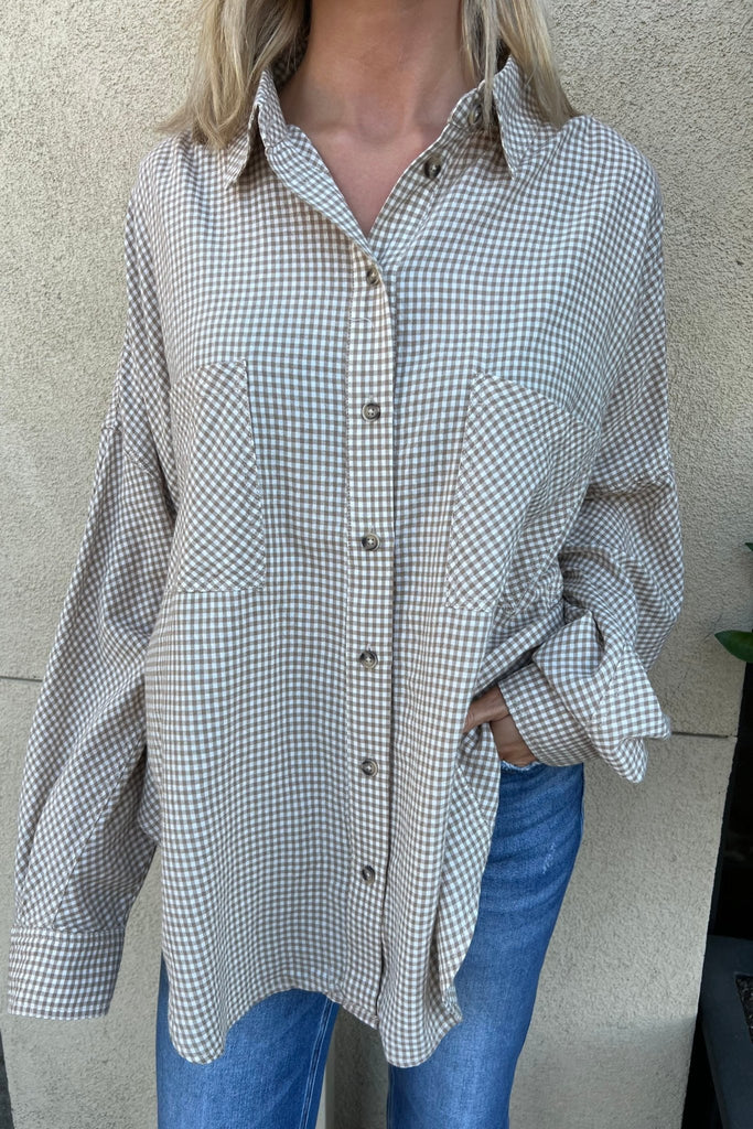 WATERFRONT OVERSIZED SHIRT - Violet Muse Boutique