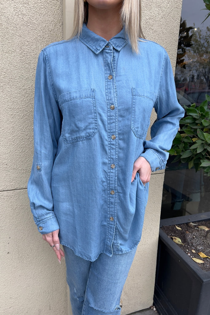 WILDTRAIL DENIM SHIRT - Violet Muse Boutique