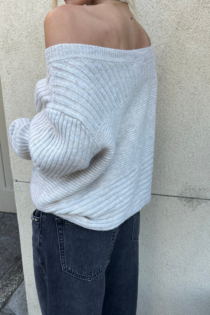 WILLOUGH OFF SHOULDER SWEATER - Violet Muse Boutique
