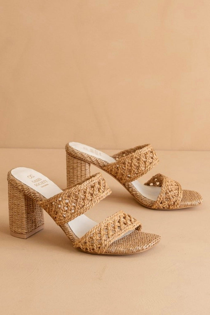 ZAVINA RAFFIA SANDALS - Violet Muse Boutique
