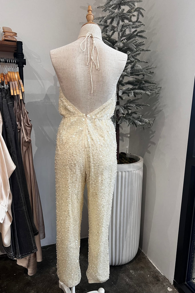 JIMMY SEQUIN JUMPSUIT - Violet Muse Boutique