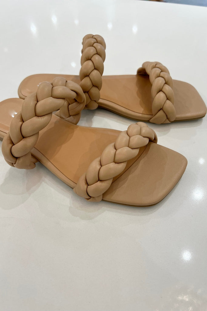 TOMMI NUDE DOUBLE STRAP SANDAL - Violet Muse Boutique